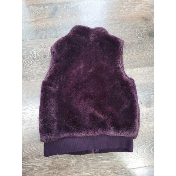 Gymboree Girls Purple Fuzzy Fleece Full Zip Vest size Medium #7 - Picture 2 of 3